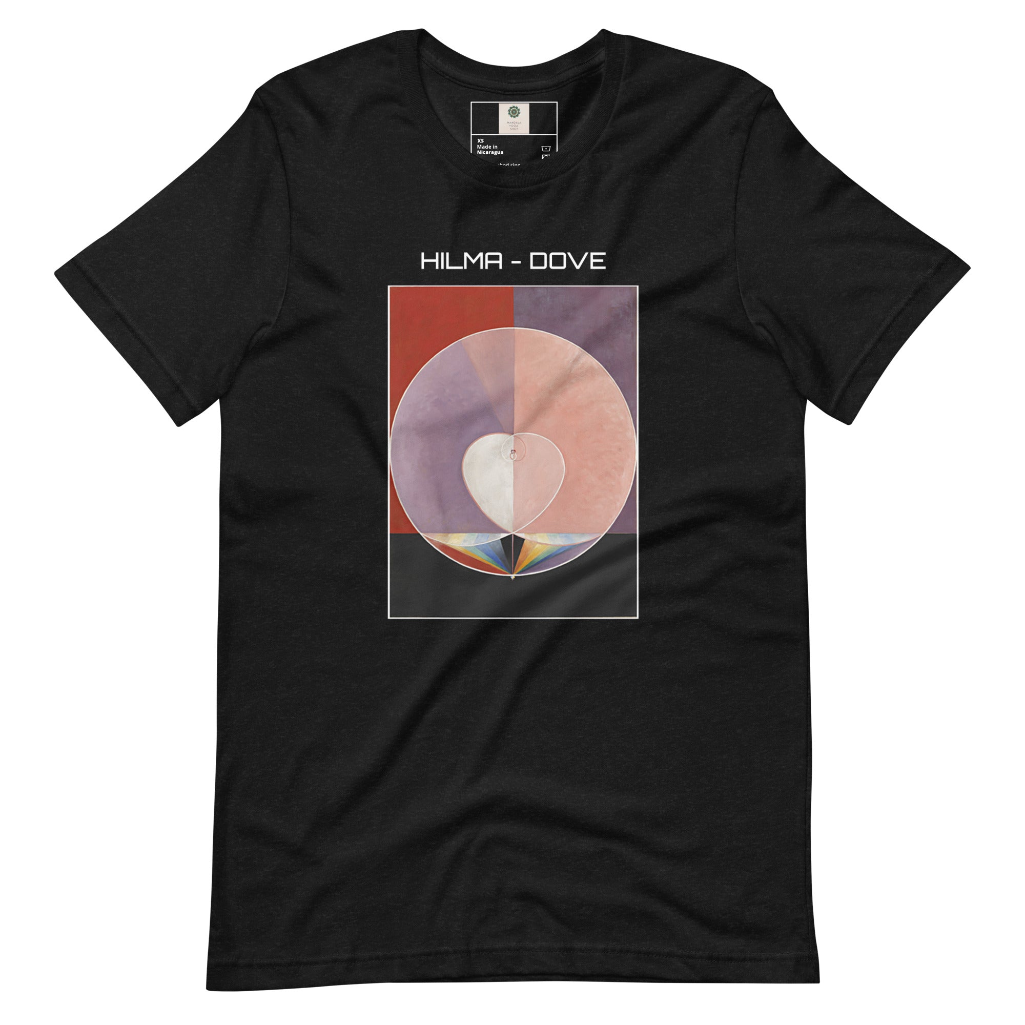 Hilma Af Klint Tryck Kortärmad 100% Bomull svart T-Shirt - Dove