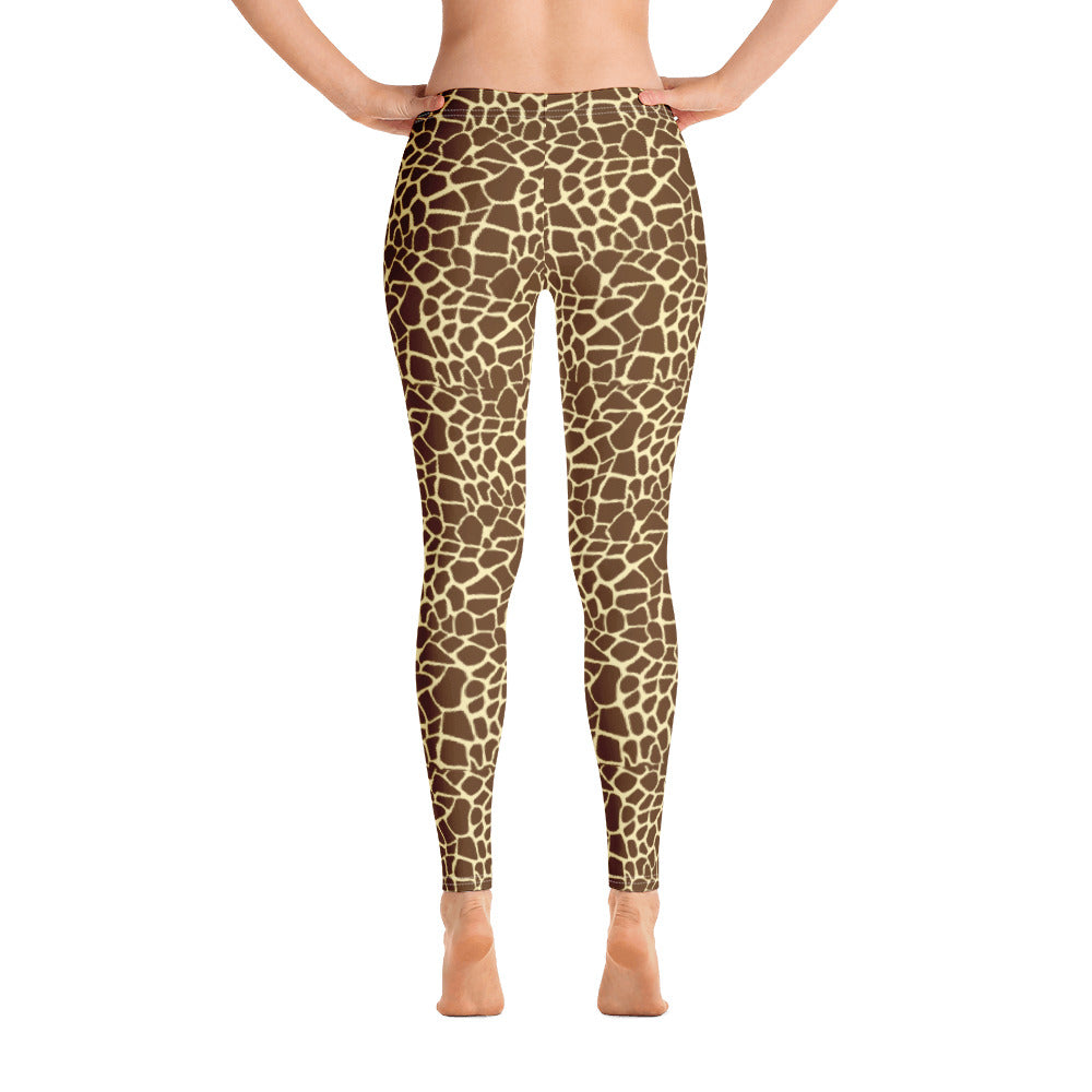 Giraff Mönstrade Yogatights Leggings Medium Hög Midja