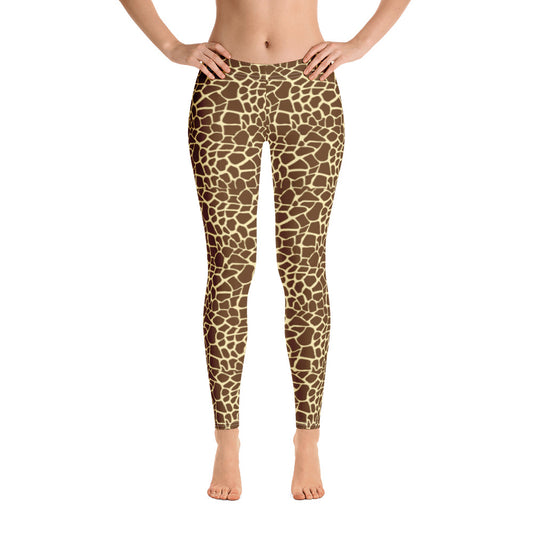 Giraff Mönstrade Yogatights Leggings Medium Hög Midja