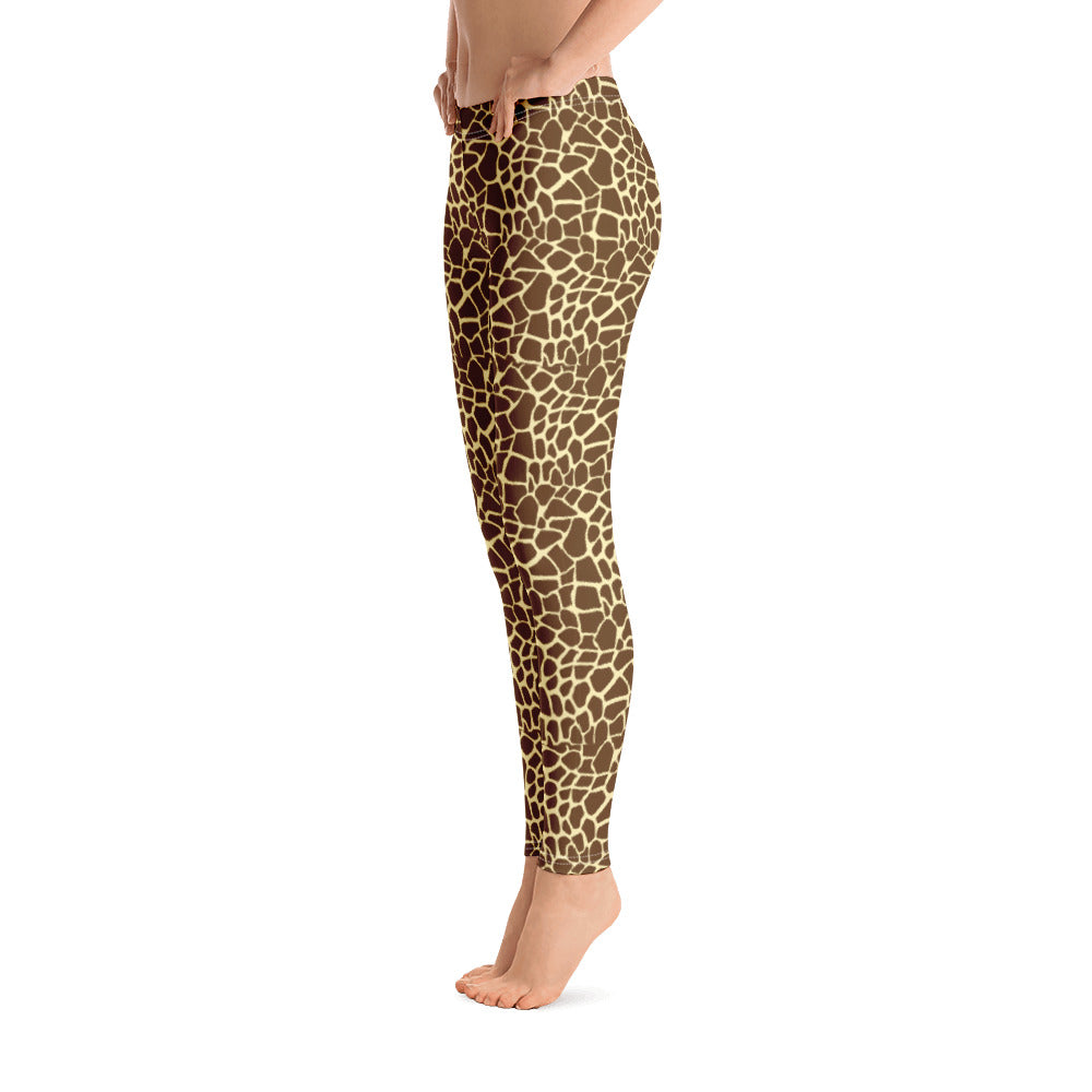 Giraff Mönstrade Yogatights Leggings Medium Hög Midja