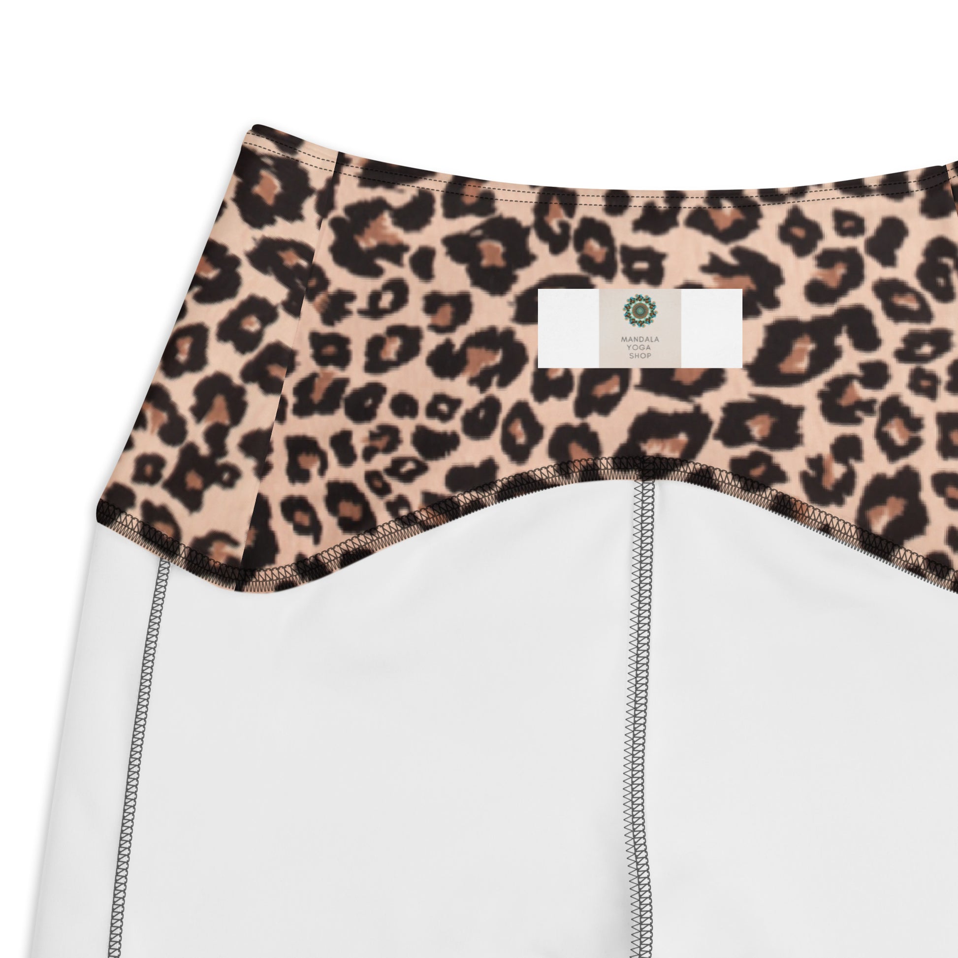 Leopard Yogatights / Gymleggings Med Hög Midja & Sidofickor