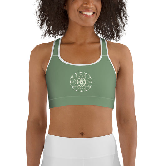 Grön Mandala Yoga / Sport BH Med Racerback