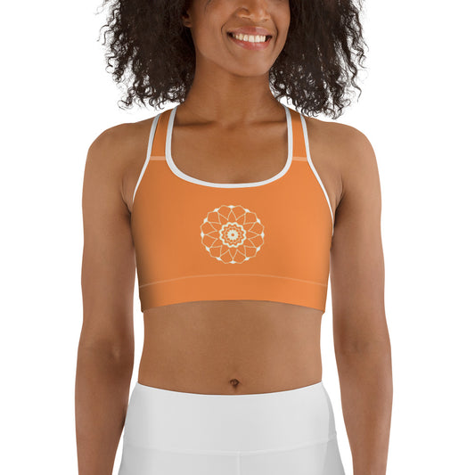 Orange Mandala Yoga / Sport BH Med Racerback