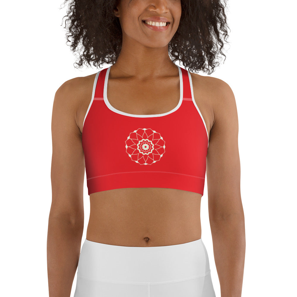 Röd Mandala Yoga / Sport BH Med Racerback