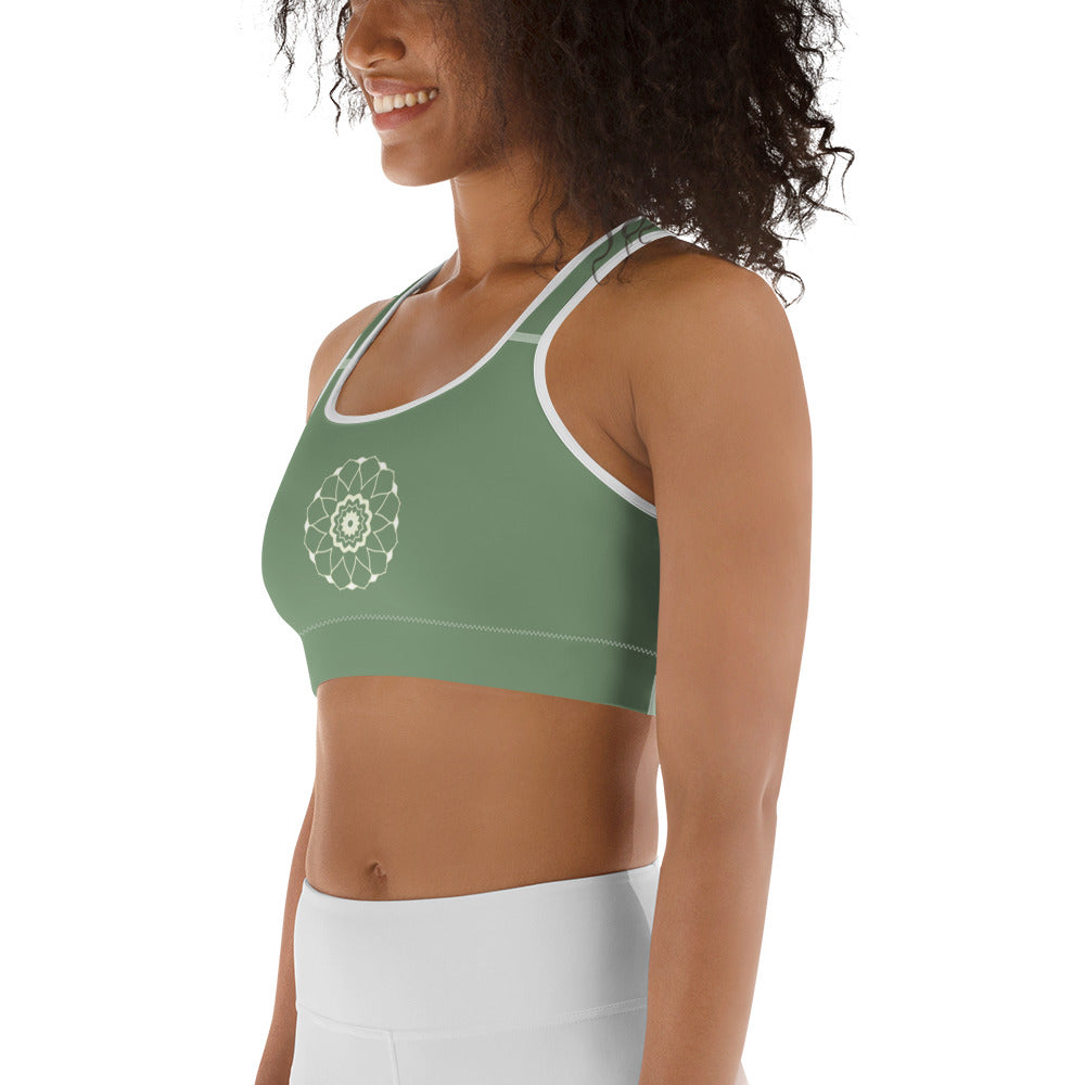 Grön Mandala Yoga / Sport BH Med Racerback