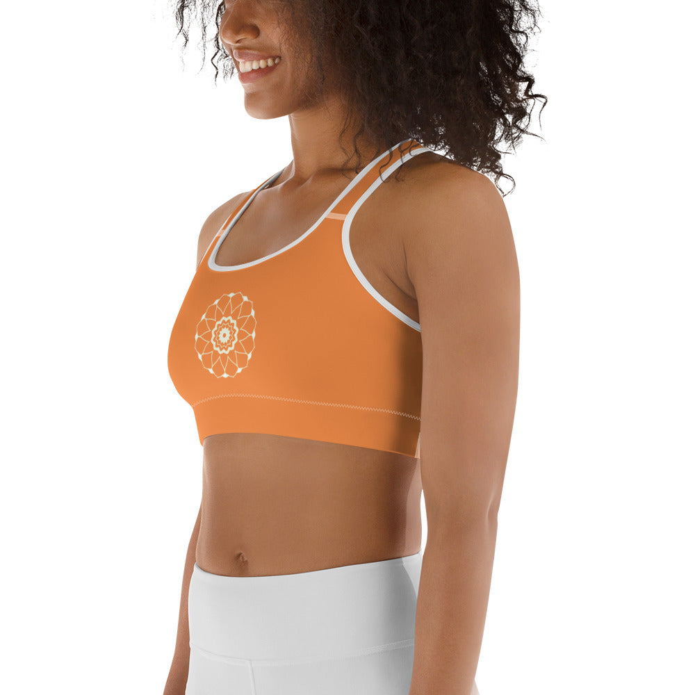 Orange Mandala Yoga / Sport BH Med Racerback