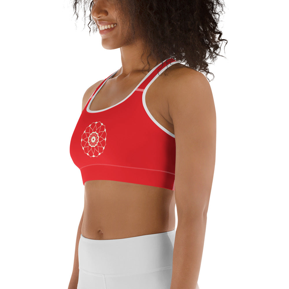 Röd Mandala Yoga / Sport BH Med Racerback