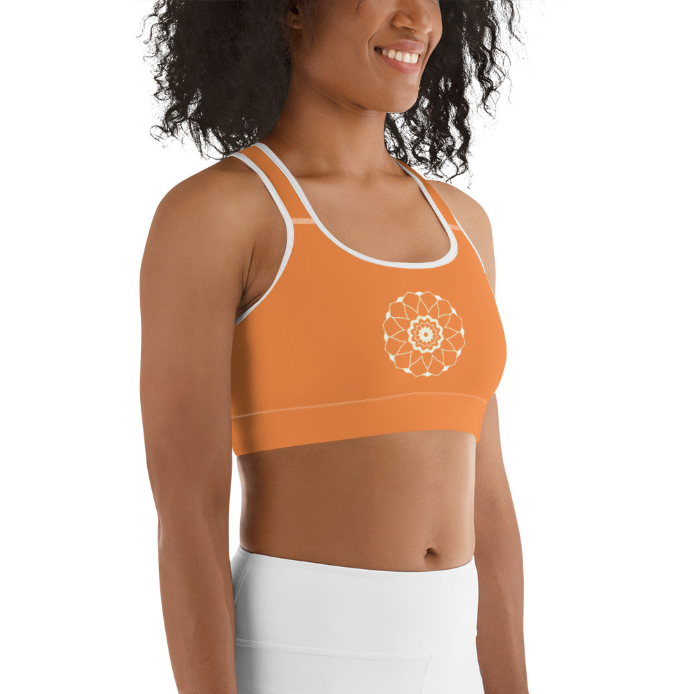 Orange Mandala Yoga / Sport BH Med Racerback