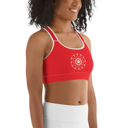 Röd Mandala Yoga / Sport BH Med Racerback