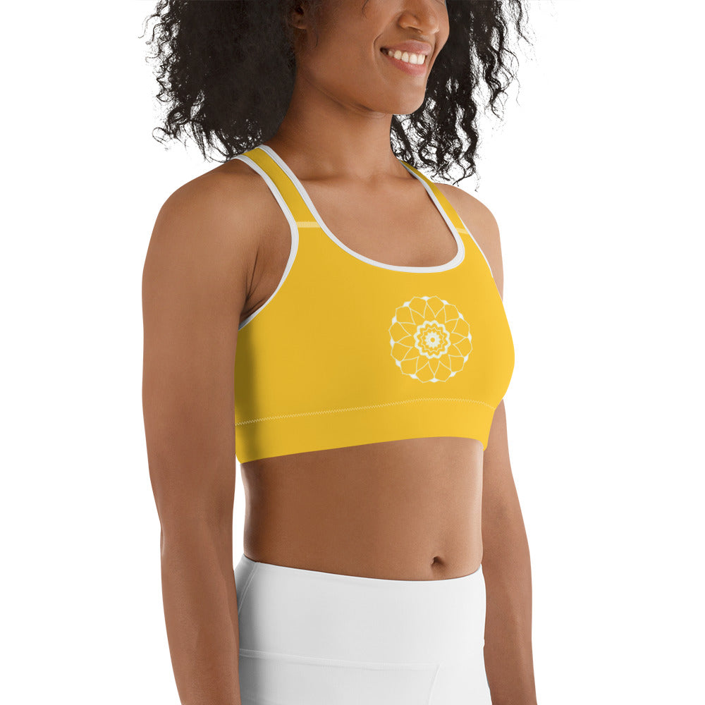 Gul Mandala Yoga / Sport BH Med Racerback