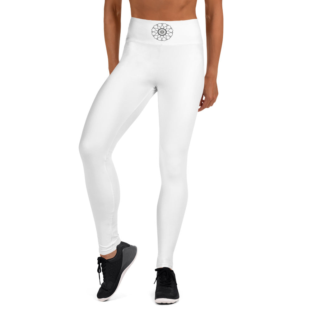 Vita Yogatights Leggings Med Hög Midja & Ficka