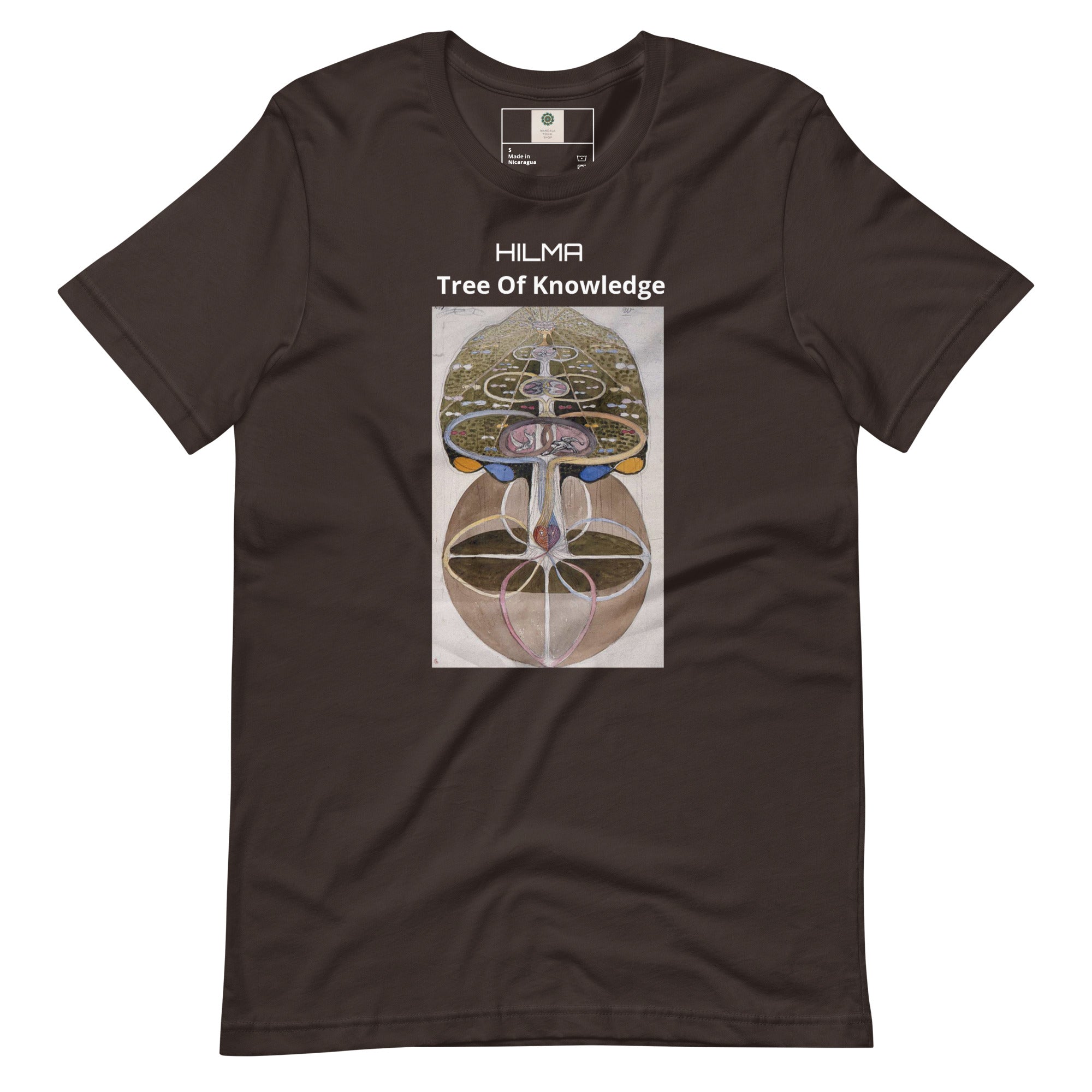 Hilma Af Klint Kortärmad 100% Bomull Brun T-Shirt - Tree Of Knowledge