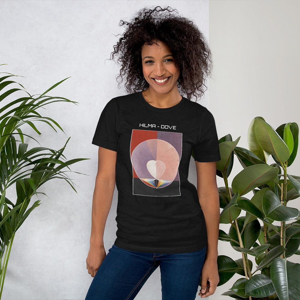 Hilma Af Klint Tryck Kortärmad 100% Bomull Svart T-Shirt - Dove